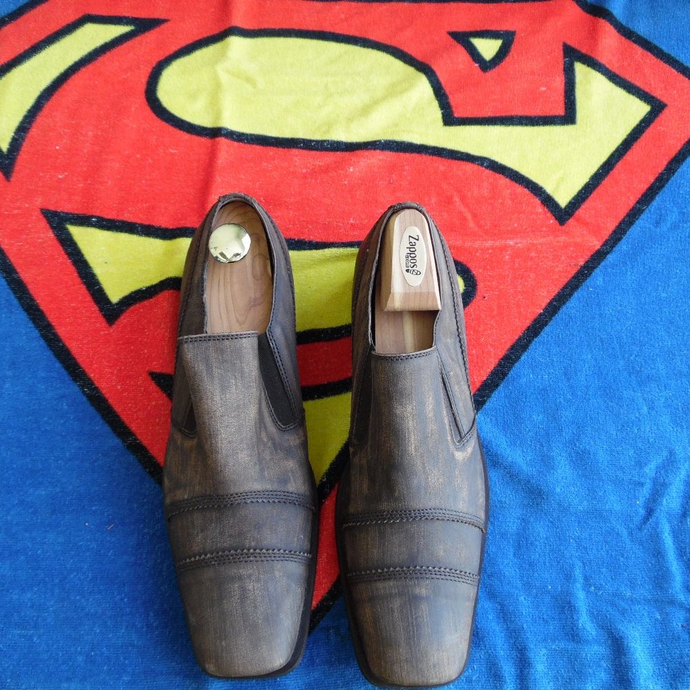 NEW mens shoes made in portugal euro size 46 bronx distressed square toe